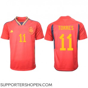 Spanien Ferran Torres #11 Hemma Matchtröja VM 2022 Kortärmad